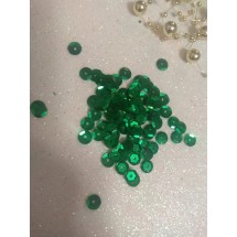 Пайетки пришивные круглые d=7 мм зеленые, цена за 10 гр